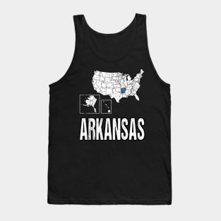 Vintage Arkansas Map Tank Top